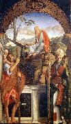BELLINI, Giovanni Sts Christopher, Jerome and Ludwig of Toulouse Sweden oil painting reproduction